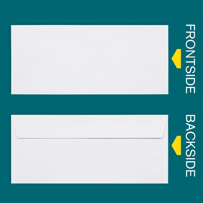 EnDoc #9 Envelopes Self Seal - 100 Pack - Security Tinted 3 7/8" x 8 7/8" Business Envelopes Peel & Seal - Mailing Envelopes Letter Size - Legal Envelopes for Invoices, Statements - 24lb Plain Envelopes - Image 2